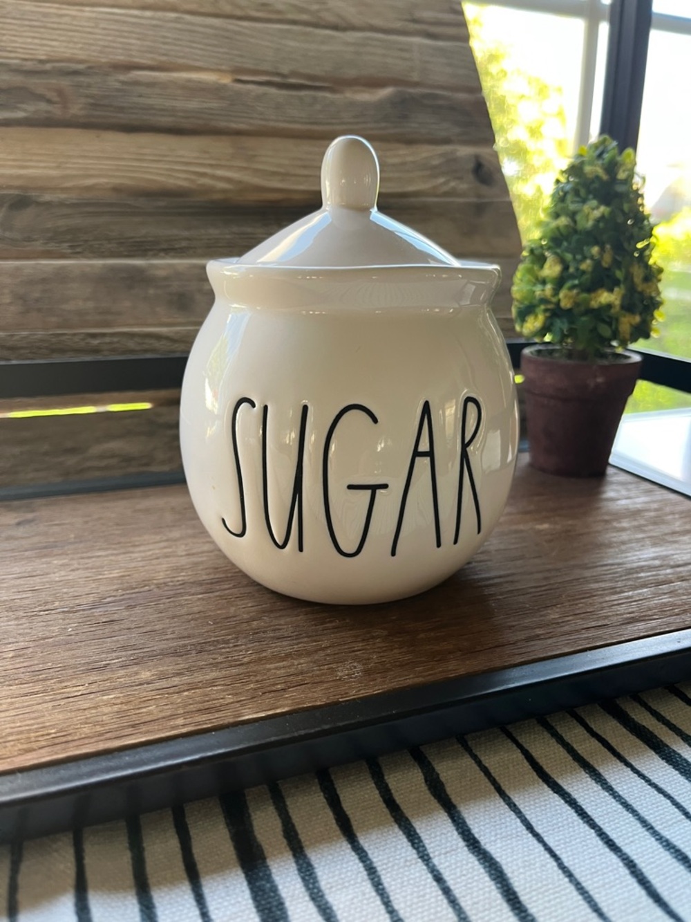 Rae Dunn White Sugar Bowl